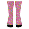 Cute Ice Cream Pattern Print Crew Socks