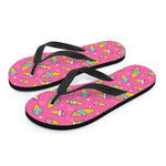 Cute Ice Cream Pattern Print Flip Flops