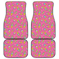 Cute Ice Cream Pattern Print Front and Back Car Floor Mats