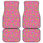 Cute Ice Cream Pattern Print Front and Back Car Floor Mats