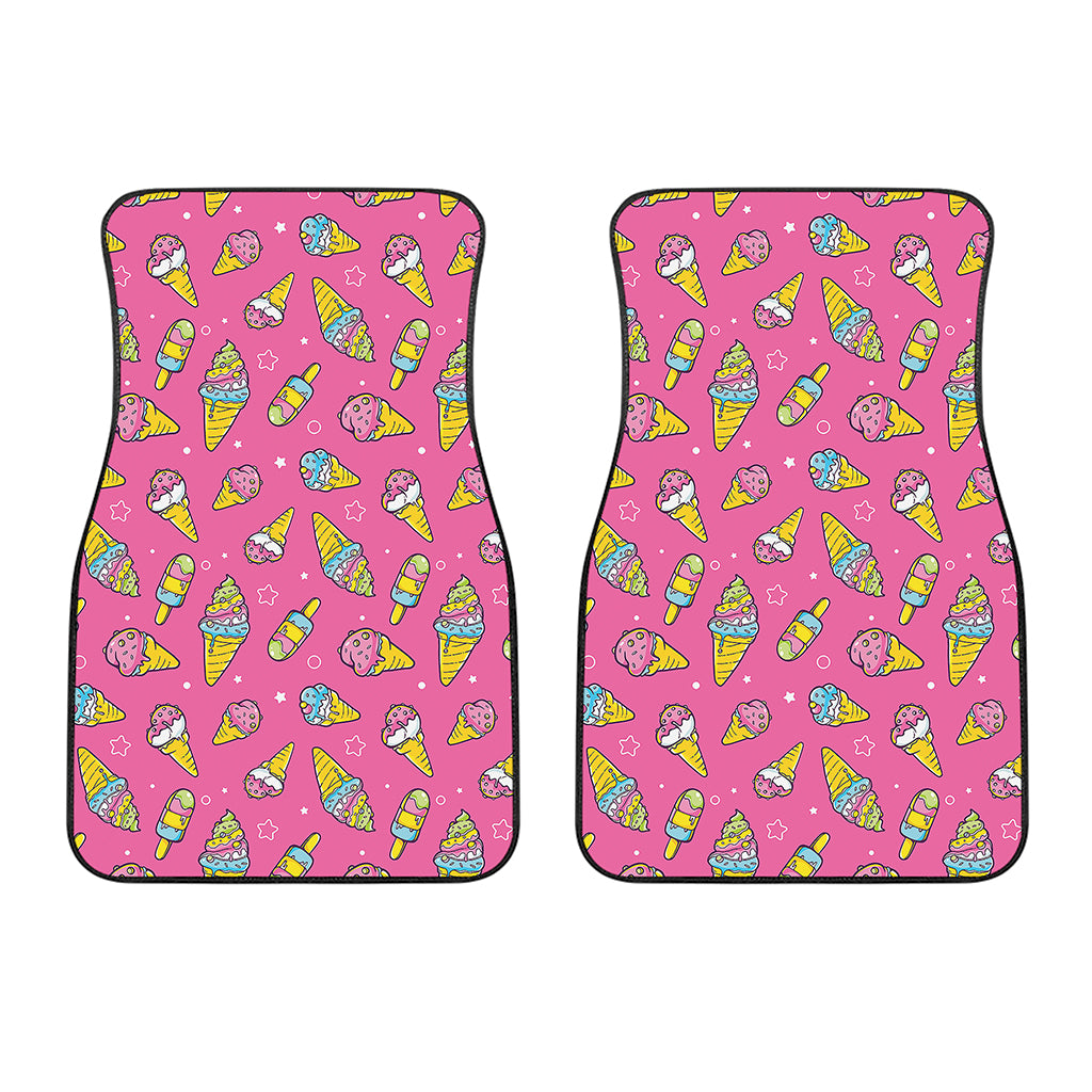 Cute Ice Cream Pattern Print Front Car Floor Mats