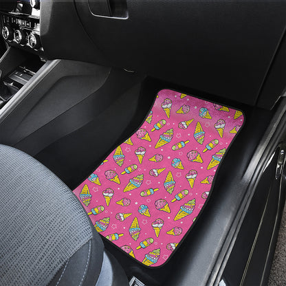 Cute Ice Cream Pattern Print Front Car Floor Mats