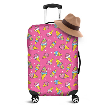 Cute Ice Cream Pattern Print Luggage Cover