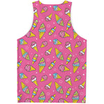 Cute Ice Cream Pattern Print Men's Tank Top