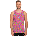 Cute Ice Cream Pattern Print Men's Tank Top