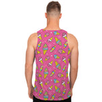 Cute Ice Cream Pattern Print Men's Tank Top