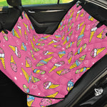 Cute Ice Cream Pattern Print Pet Car Back Seat Cover