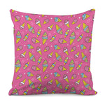 Cute Ice Cream Pattern Print Pillow Cover