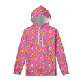 Cute Ice Cream Pattern Print Pullover Hoodie