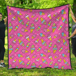 Cute Ice Cream Pattern Print Quilt