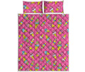 Cute Ice Cream Pattern Print Quilt Bed Set