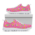 Cute Ice Cream Pattern Print White Sneakers