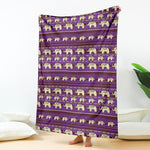 Cute Indian Tribal Elephant Print Blanket