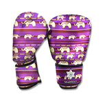 Cute Indian Tribal Elephant Print Boxing Gloves