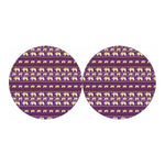 Cute Indian Tribal Elephant Print Car Coasters