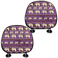 Cute Indian Tribal Elephant Print Car Headrest Covers