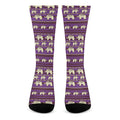 Cute Indian Tribal Elephant Print Crew Socks