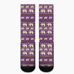 Cute Indian Tribal Elephant Print Crew Socks