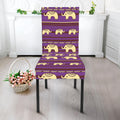 Cute Indian Tribal Elephant Print Dining Chair Slipcover