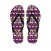 Cute Indian Tribal Elephant Print Flip Flops