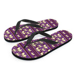 Cute Indian Tribal Elephant Print Flip Flops