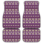 Cute Indian Tribal Elephant Print Front and Back Car Floor Mats