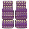 Cute Indian Tribal Elephant Print Front and Back Car Floor Mats