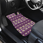 Cute Indian Tribal Elephant Print Front and Back Car Floor Mats