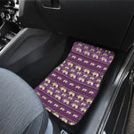 Cute Indian Tribal Elephant Print Front and Back Car Floor Mats