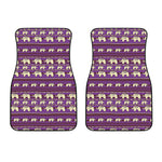 Cute Indian Tribal Elephant Print Front Car Floor Mats