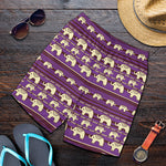 Cute Indian Tribal Elephant Print Men's Shorts