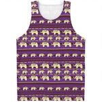 Cute Indian Tribal Elephant Print Men's Tank Top