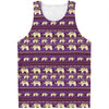 Cute Indian Tribal Elephant Print Men's Tank Top