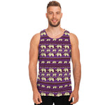 Cute Indian Tribal Elephant Print Men's Tank Top