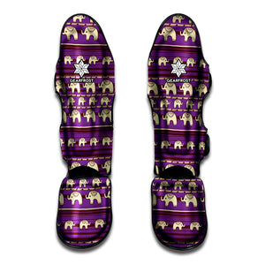 Cute Indian Tribal Elephant Print Muay Thai Shin Guard