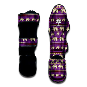 Cute Indian Tribal Elephant Print Muay Thai Shin Guard