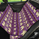 Cute Indian Tribal Elephant Print Pet Car Back Seat Cover