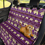 Cute Indian Tribal Elephant Print Pet Car Back Seat Cover