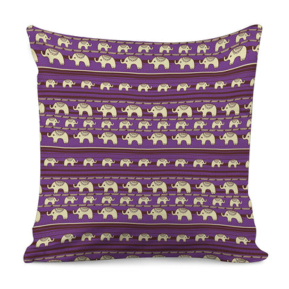 Cute Indian Tribal Elephant Print Pillow Cover