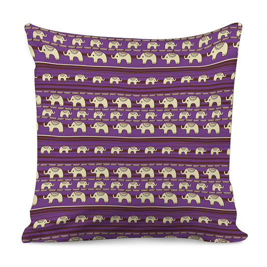 Cute Indian Tribal Elephant Print Pillow Cover