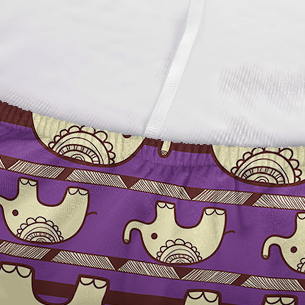 Cute Indian Tribal Elephant Print Sofa Cover