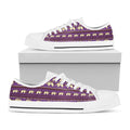 Cute Indian Tribal Elephant Print White Low Top Sneakers