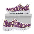 Cute Indian Tribal Elephant Print White Running Shoes