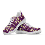 Cute Indian Tribal Elephant Print White Sneakers