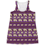 Cute Indian Tribal Elephant Print Women's Racerback Tank Top