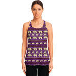 Cute Indian Tribal Elephant Print Women's Racerback Tank Top