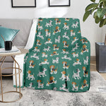 Cute Jack Russell Terrier Pattern Print Blanket