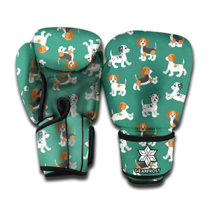 Cute Jack Russell Terrier Pattern Print Boxing Gloves