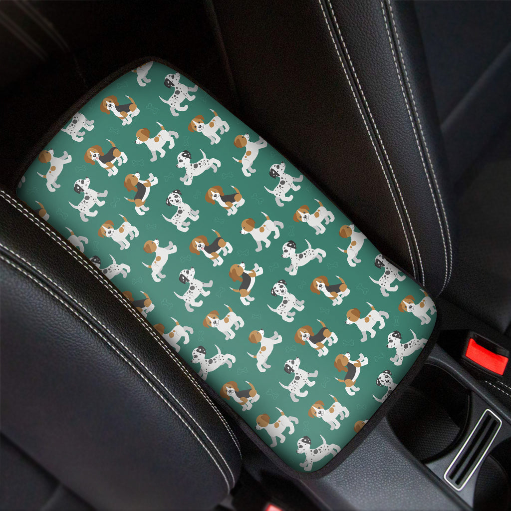 Cute Jack Russell Terrier Pattern Print Car Center Console Cover