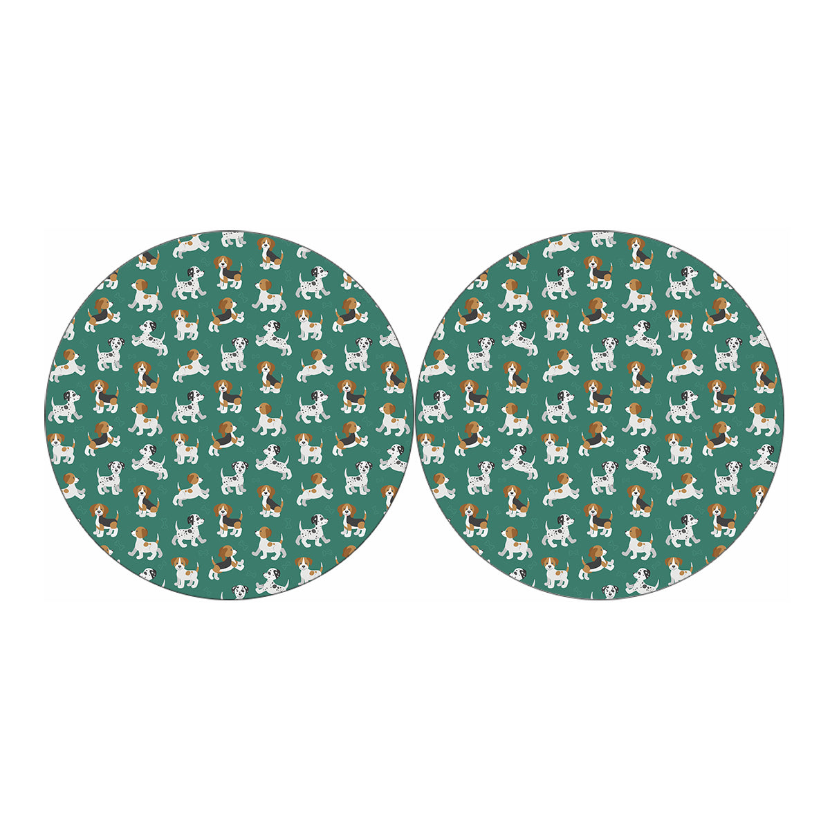 Cute Jack Russell Terrier Pattern Print Car Coasters